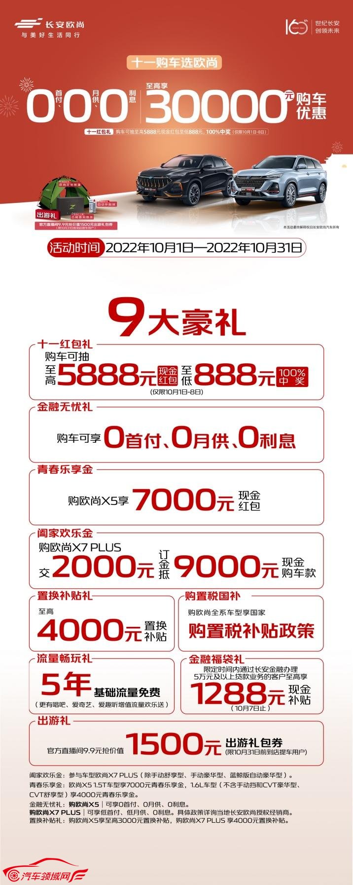 0首付、0月供、0利息，国庆看车来欧尚，省下真金白银