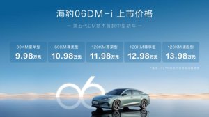 9.98万起，油耗2.9L、续航2100km！比亚迪海豹06DM-i正式上市