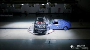 捷达VS8 硬扛超严苛碰撞Top safety“十字夹击”挑战成功